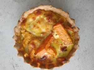 TARTA DE CALABAZA Y QUESO AZUL