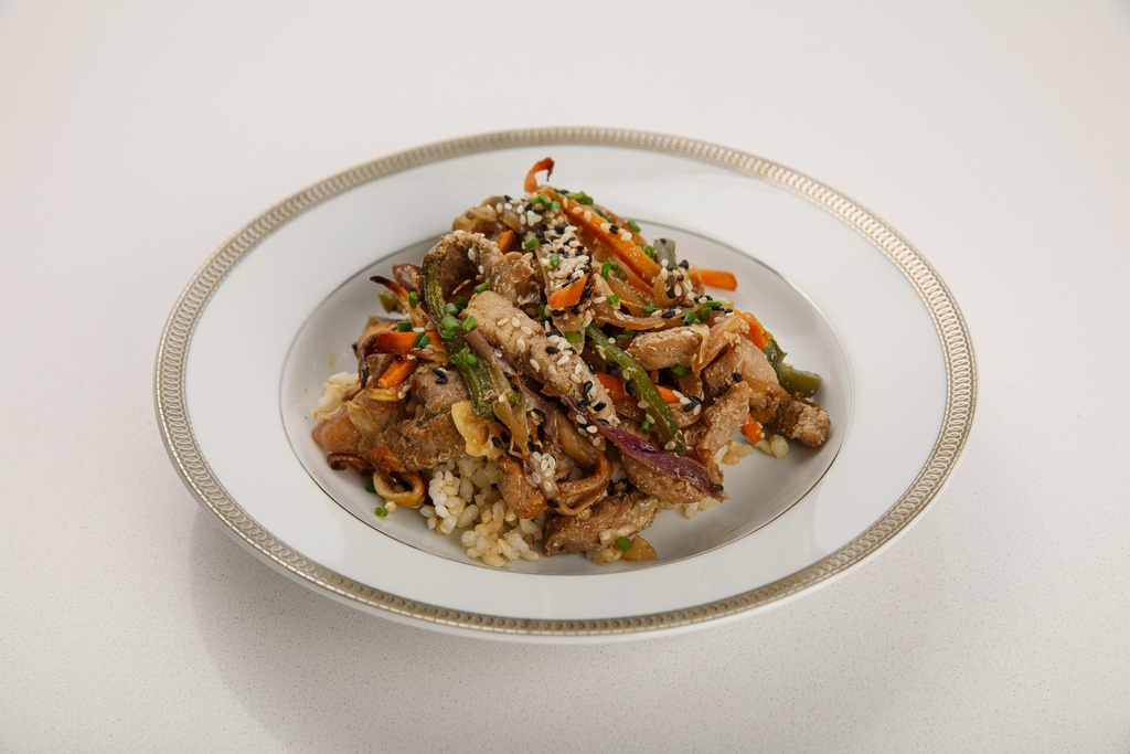 WOK DE TERNERA CON ARROZ YAMANI