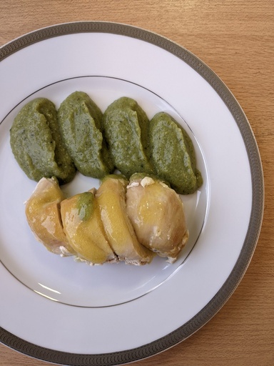 [P0029] PECHUGA CON CREMA DE LIMON Y PURE DE BROCOLI